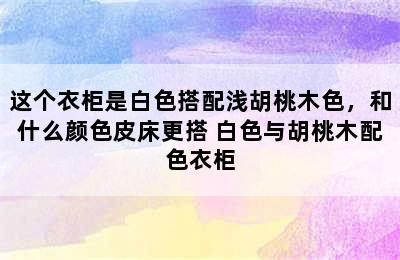 这个衣柜是白色搭配浅胡桃木色，和什么颜色皮床更搭 白色与胡桃木配色衣柜